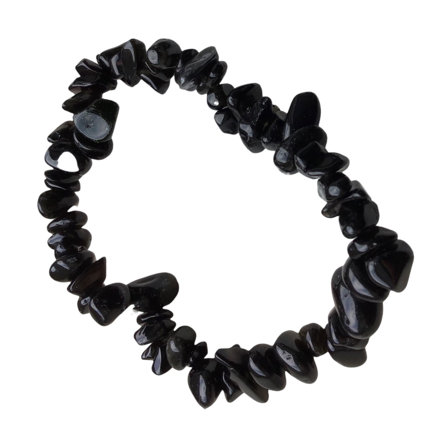 Obsidian Edelstein Schmuckset mit hochwertiger Selenit Herzschale 10cm I 4-teilig - Entwässerung und Entgiftung