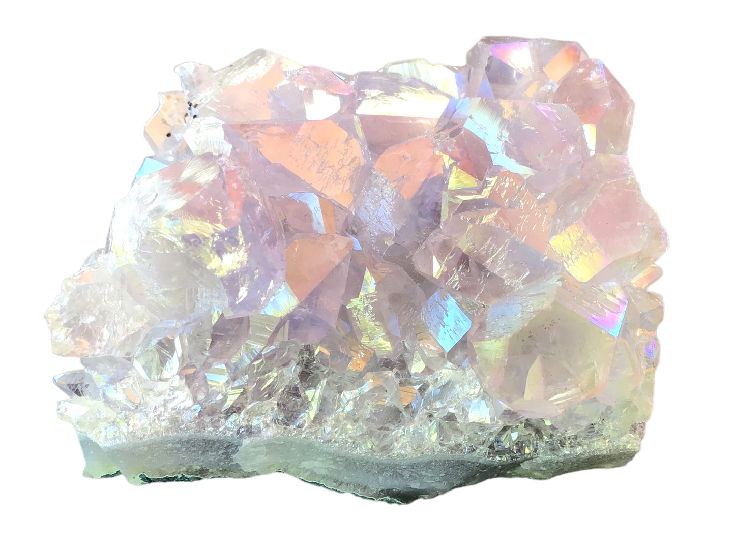 Edle Titanium Angel Aura Bergkristall Stufe  | Angel Aura | Quarz-Aura I Titanium Aura I Druse I Cluster | Heilkristall I Heilstein |