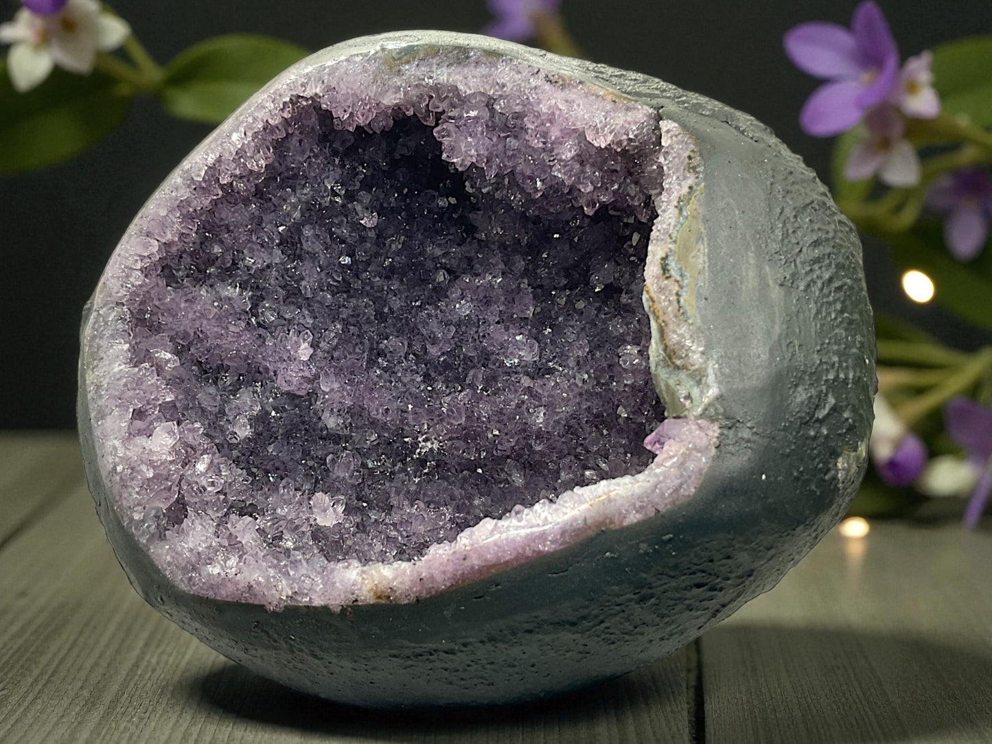 Amethyst Druse mit phantastischen Kristallen I 1,7 KG I 15x13x13 cm I Blickfang I Unikat-Masterpiece 1643 I Brasilien