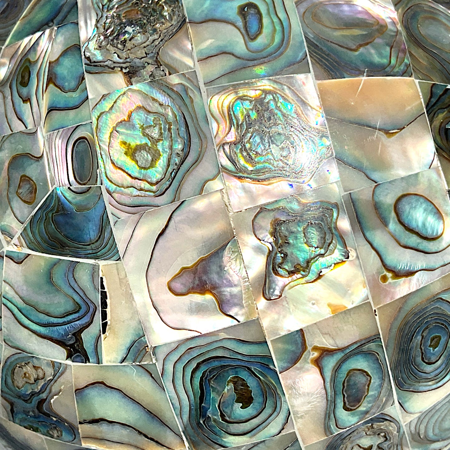 Mächtige traumhafte Abalone-Muschel Kugel 13 cm I Handarbeit I Einzelstück I Museumsstück I UNIKAT