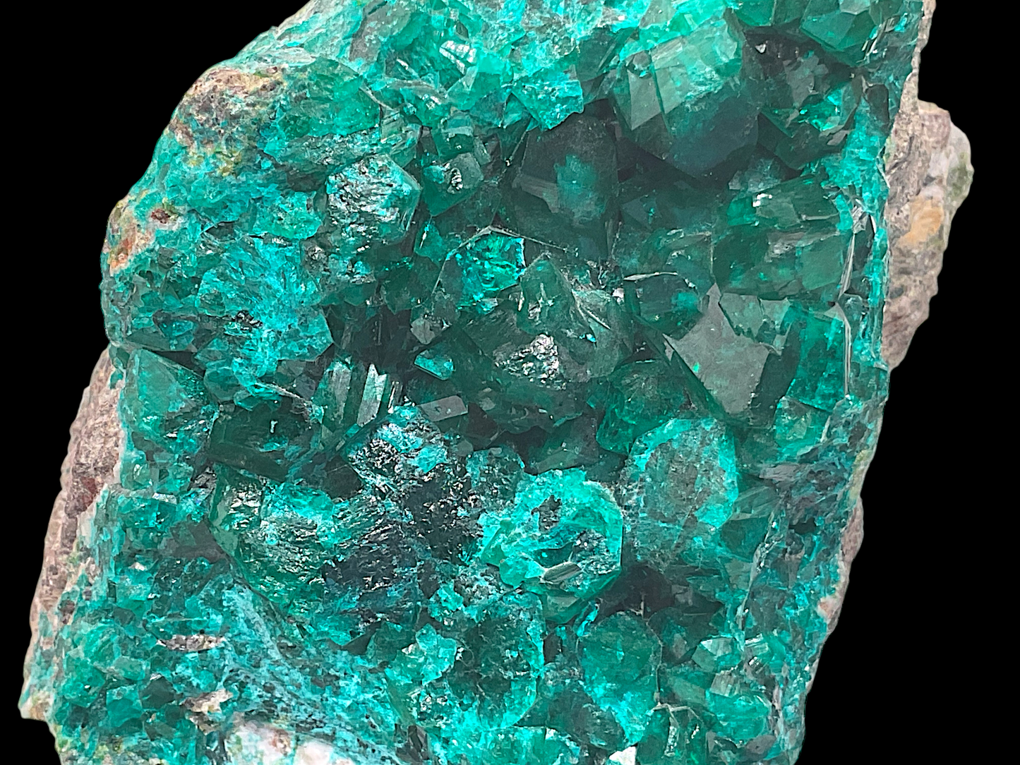 Dioptas Stufe I Edelstein I 351gr. I 7x7x7cm I Sammlerstück I Unikat 1657 I Shaba Kongo (Zaire)