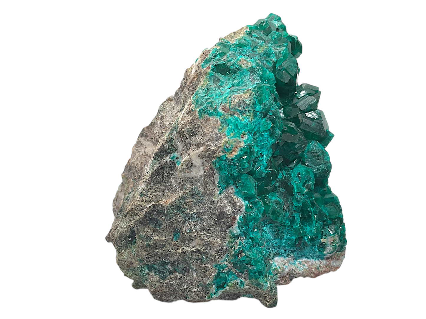 Dioptas Stufe I Edelstein I 351gr. I 7x7x7cm I Sammlerstück I Unikat 1657 I Shaba Kongo (Zaire)