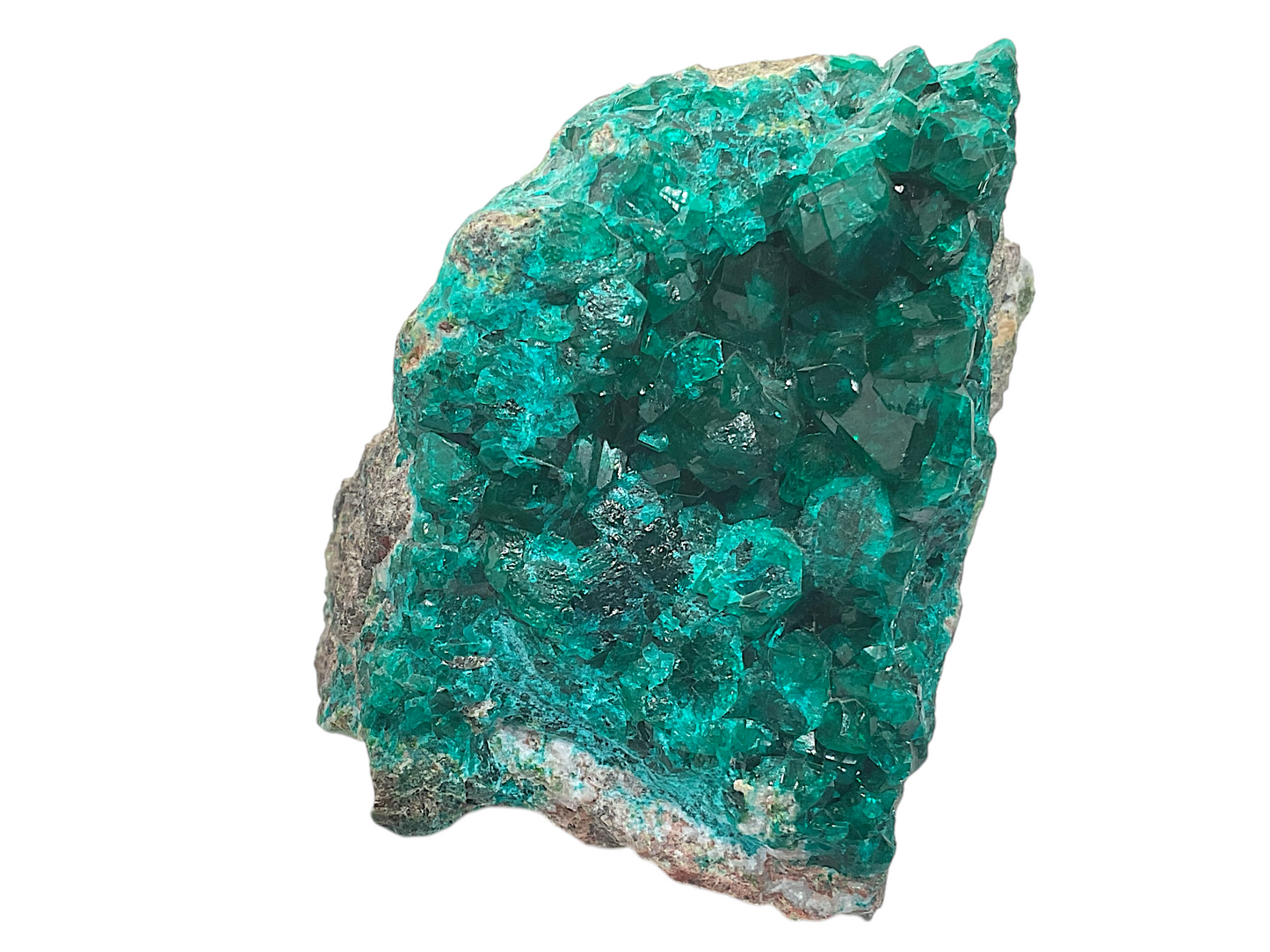 Dioptas Stufe I Edelstein I 351gr. I 7x7x7cm I Sammlerstück I Unikat 1657 I Shaba Kongo (Zaire)