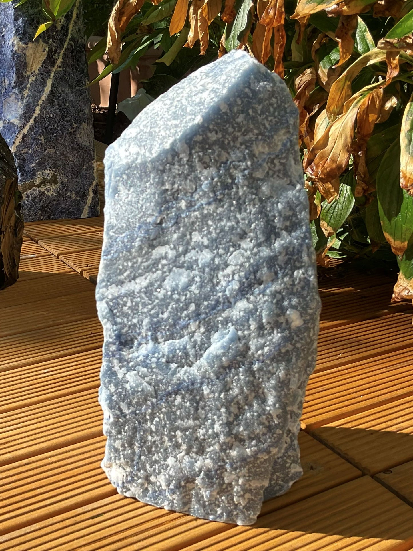 XL Blauquarz Tower „Masterpiece“ – 4,3 kg Unikat Nr. 1715 aus Brasilien – AAA-Qualität – 26 cm hoher Naturstein als exklusives Sammlerstück für Wohnraum, Praxis und Vitrin