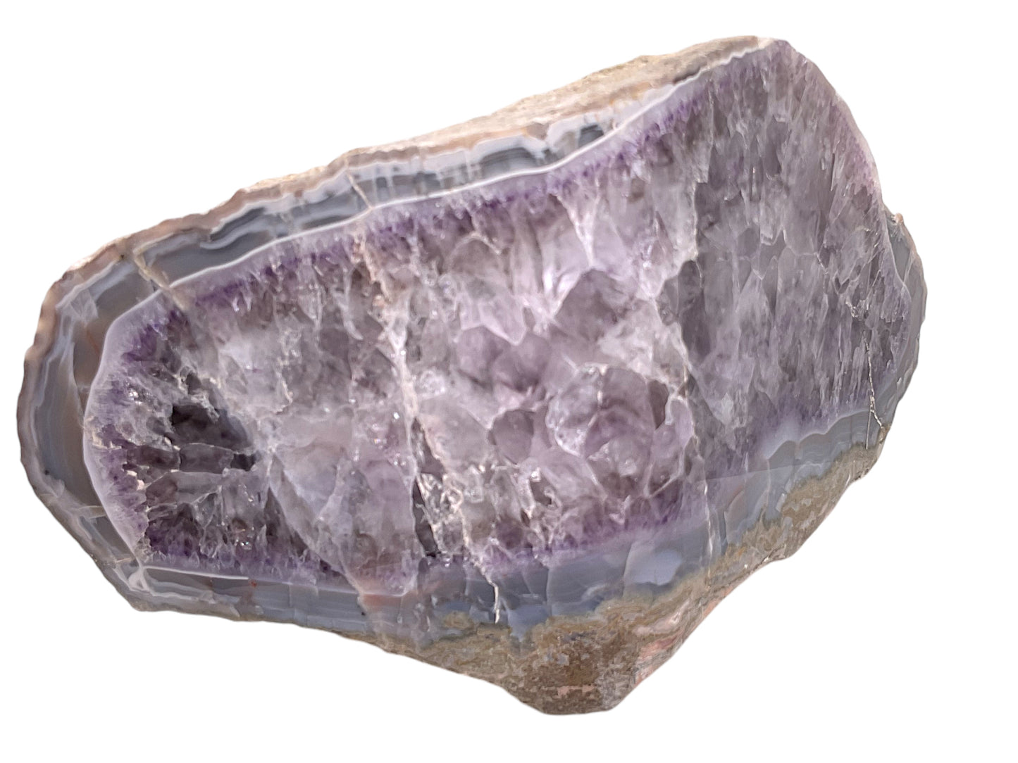 XL Achat Amethyst Vorderseite poliert I 2033gr. I 20x9x11cm I Sammlerstück I Unikat S3005 I Brasilien