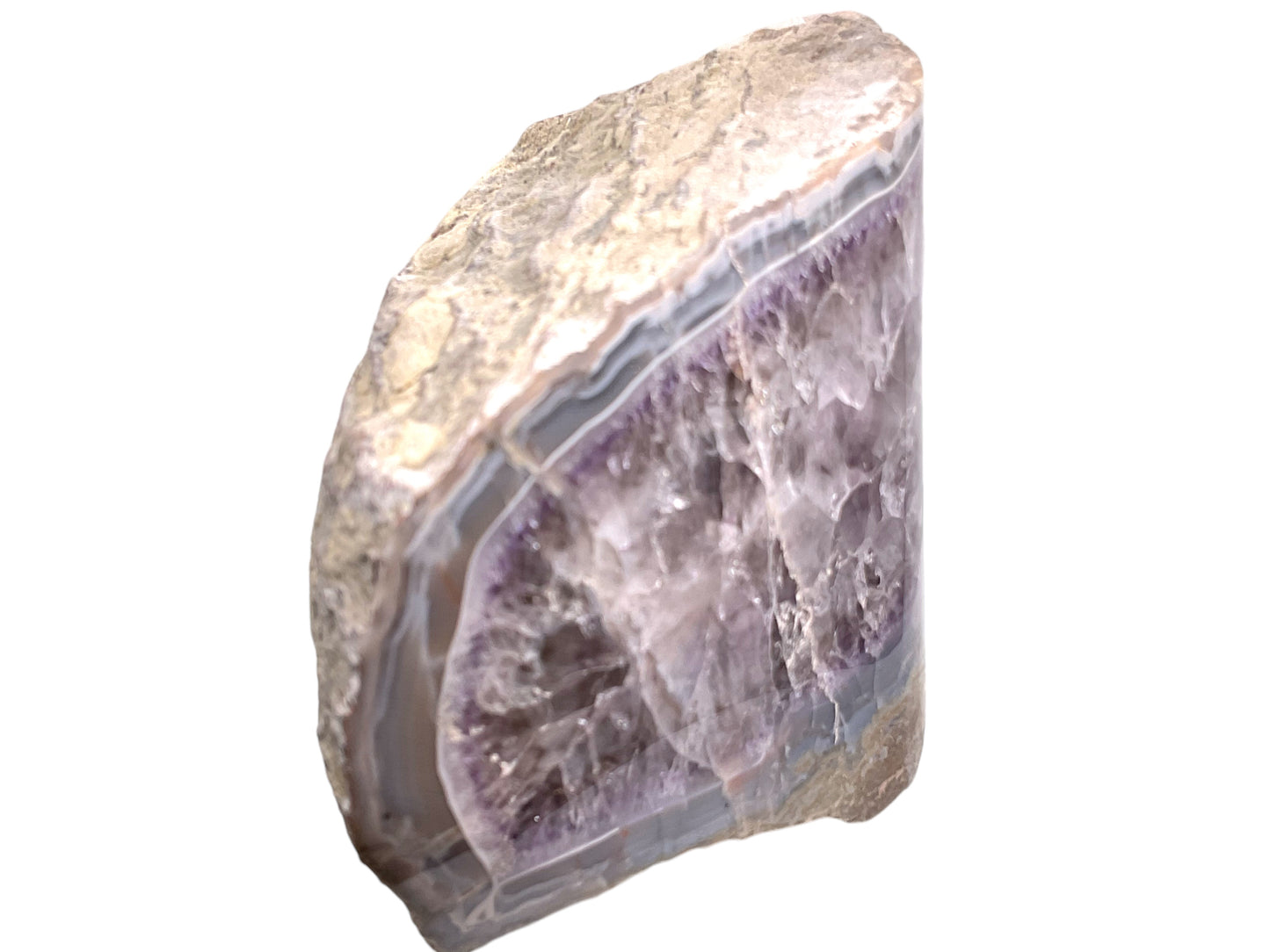 XL Achat Amethyst Vorderseite poliert I 2033gr. I 20x9x11cm I Sammlerstück I Unikat S3005 I Brasilien