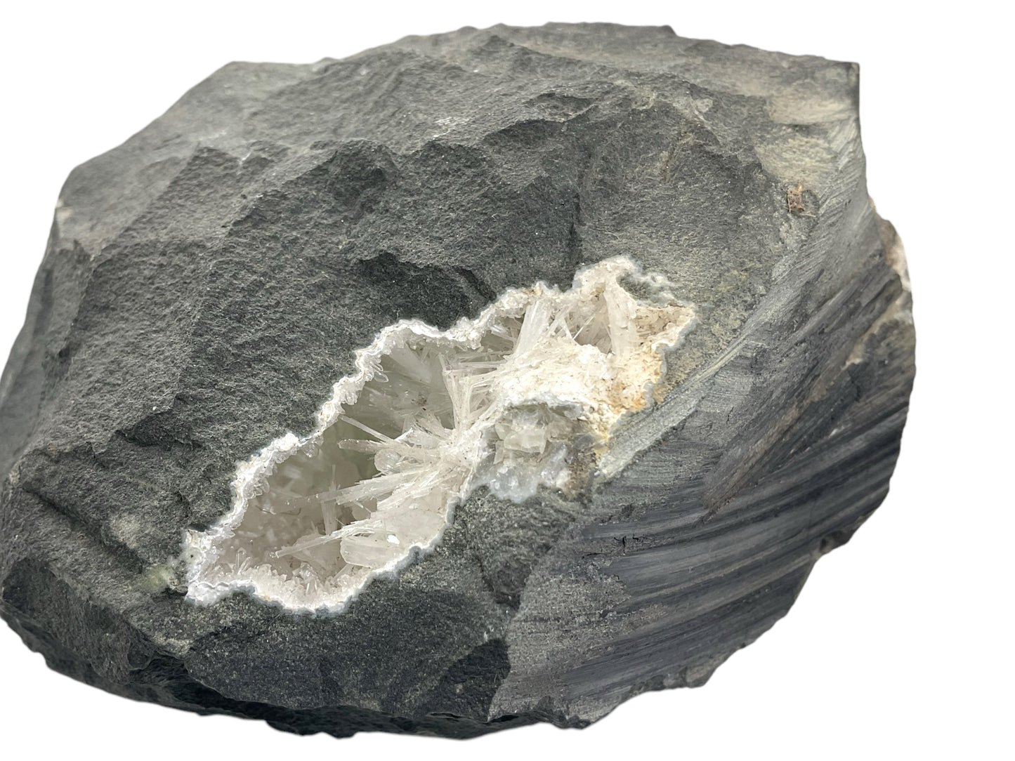 Natrolit Stilbit Druse I 1046gr. I 13x11x8cm I Sammlerstück I Unikat S3013 I Indien-Dekkan Trapp