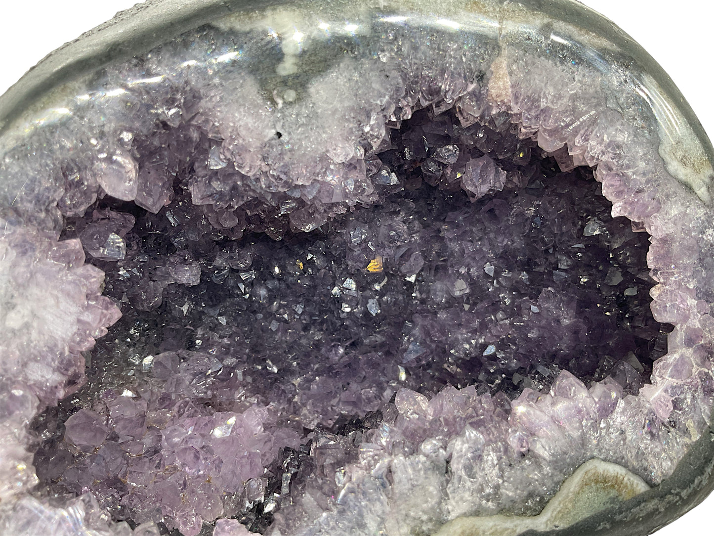 Amethyst Druse Minidruse mit phantastischen Kristallen I 1,75 KG I 15x11x11 cm I Blickfang I Unikat 1619 I Brasilien