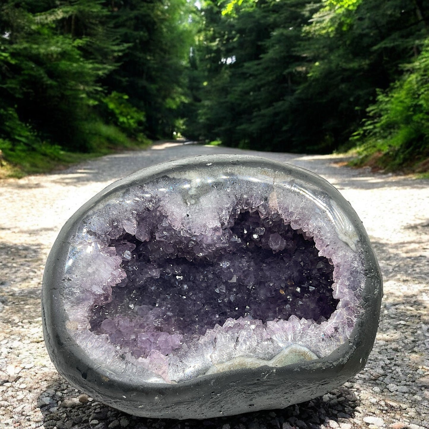 Amethyst Druse Minidruse mit phantastischen Kristallen I 1,75 KG I 15x11x11 cm I Blickfang I Unikat 1619 I Brasilien
