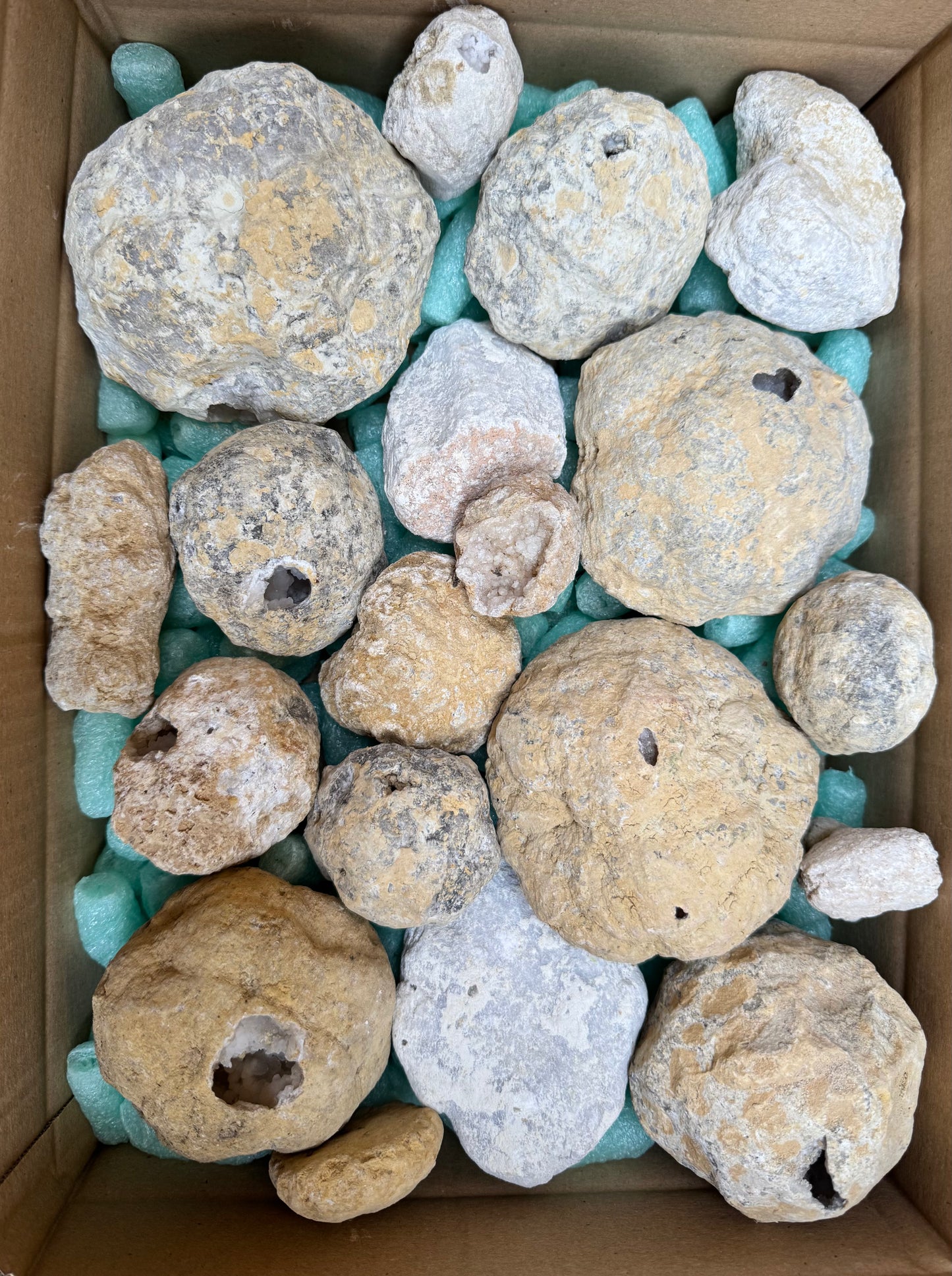 Geoden in verschiedenen Größen geschlossen aus Marokko B-WARE 4,95 kg -SALE- Konvolut Nr.: 1228