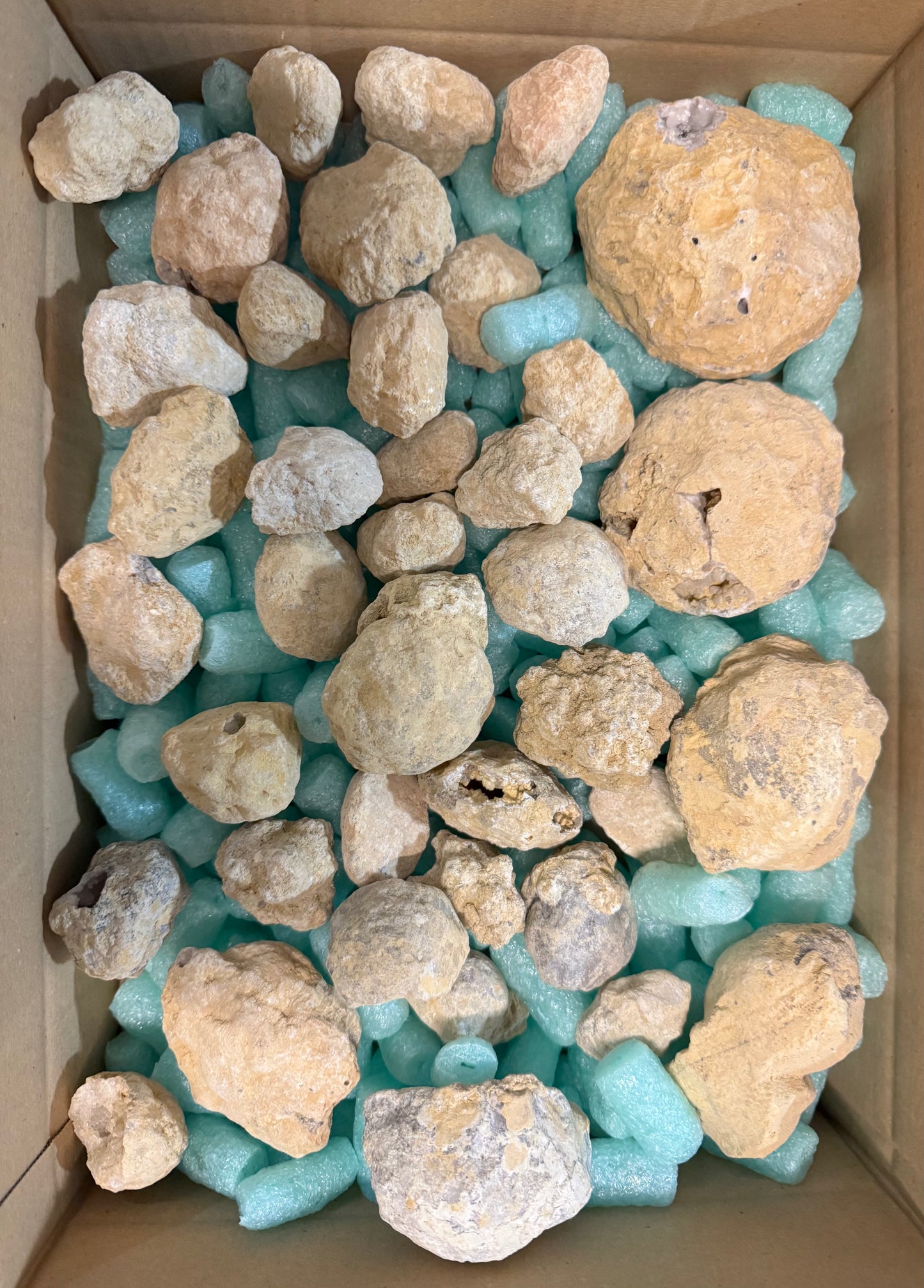 Geoden in verschiedenen Größen geschlossen aus Marokko B-WARE 2,90 kg -SALE- Konvolut Nr.: 1231