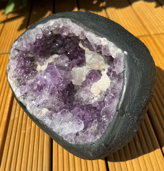 Amethyst Druse AAA-Qualität aus Brasilien – 2845 g Unikat Masterpiece 1475 – Faszinierende Kristalle – Sammlerstück & Blickfang – 20 x 15 x 12 cm