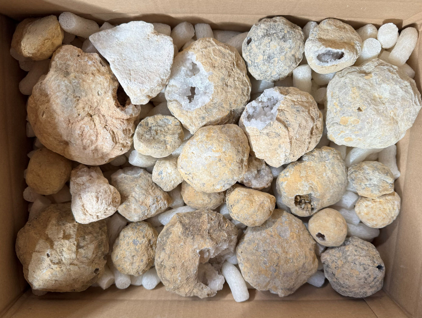 Geoden in verschiedenen Größen geschlossen aus Marokko B-WARE 3,95 kg -SALE- Konvolut Nr.: 1230