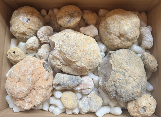 Geoden-Konvolut „Marokko“ – 20 geschlossene Geoden – 4,55 kg B-Ware zum Selberöffnen – Unikat Nr. 1231 – SALE