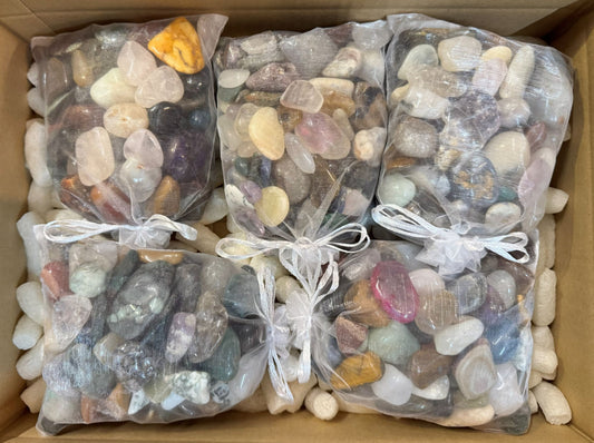 Mineralien-Konvolut „Weltreise“ – 5 kg Trommelsteine B-Ware – verschiedene Größen – Unikat Nr. 1237 – SALE