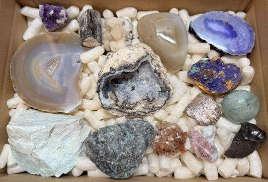 Mineralien-Konvolut „Weltreise“ – 15 verschiedene Mineralien aus aller Welt – 2,20 kg Sammlerstück – Unikat Nr. 1233 – SALE