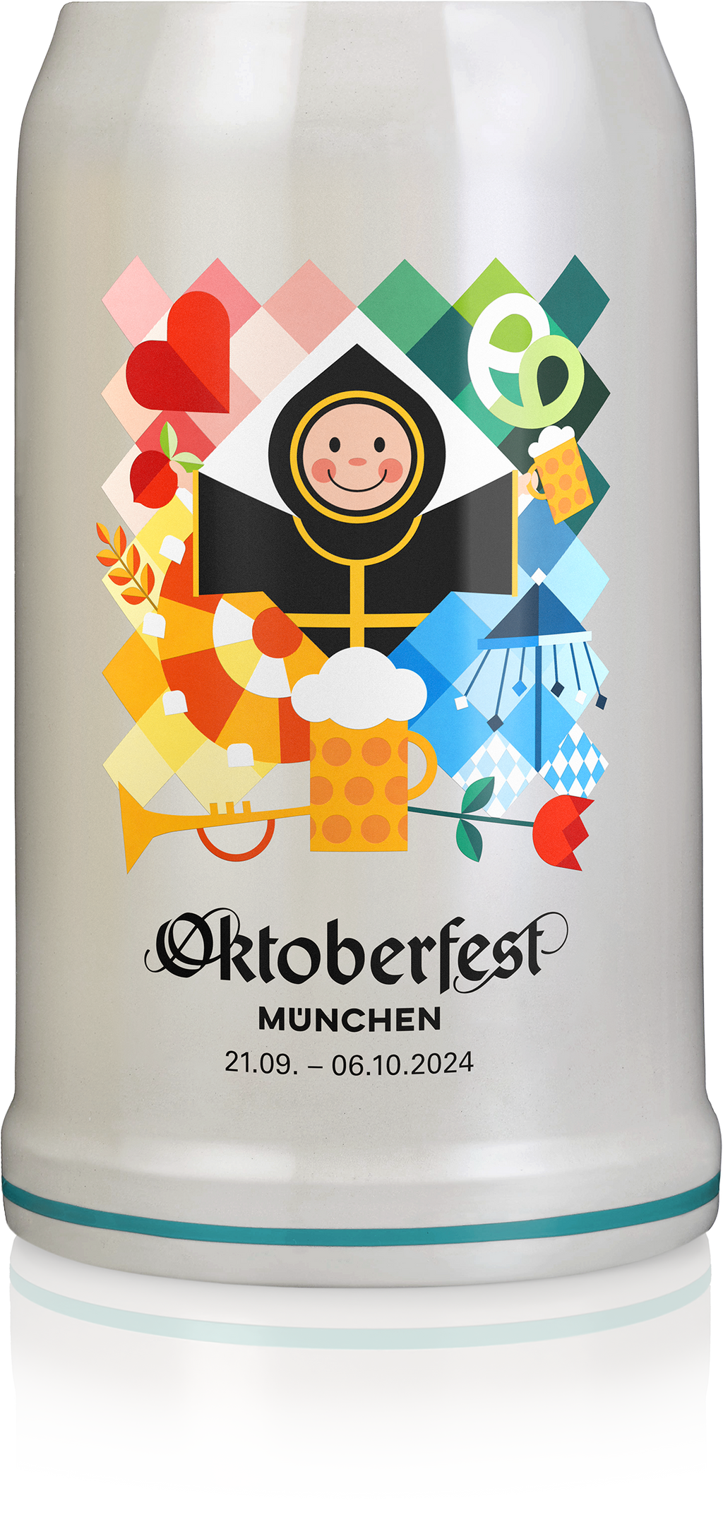 Original Oktoberfestkrug 2024 I Jahrgangskrug I Jahreskrug I Wiesnkrug