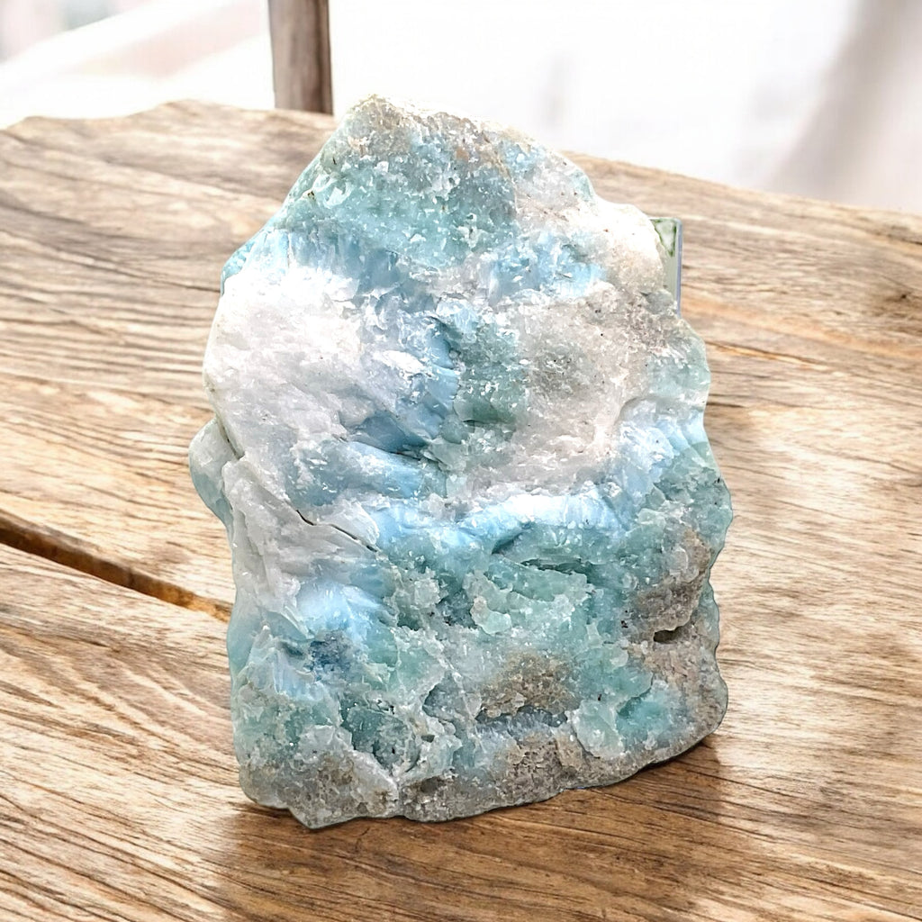 Prächtiger und sehr seltener Larimar Rohstein - Unikat 1566 - 70x50x20mm - 105,5gr. - Dominikanische Republik