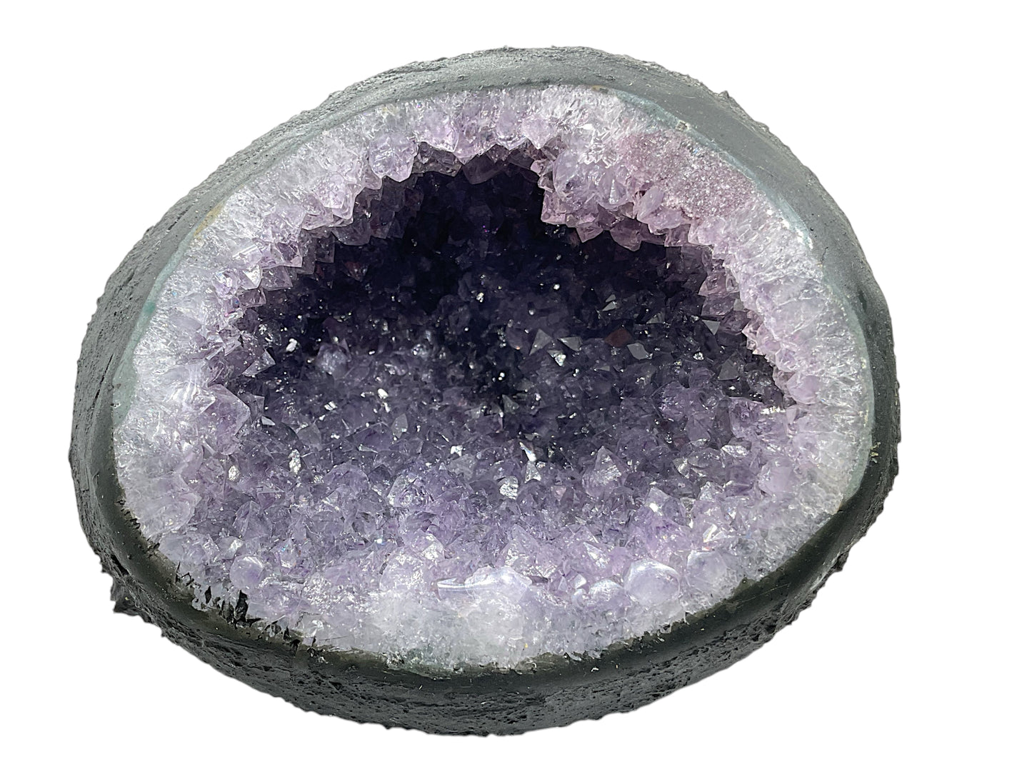 Amethyst Druse Minidruse mit phantastischen Kristallen I 1,18 KG I 12x11x9 cm I Blickfang I Unikat-Masterpiece 1633 I Brasilien