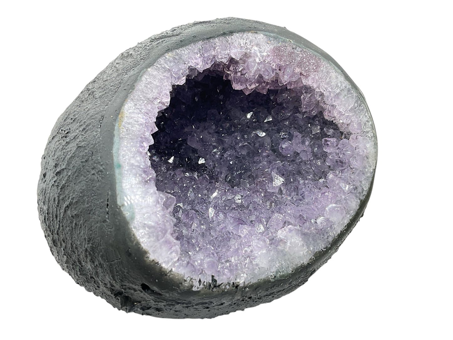 Amethyst Druse Minidruse mit phantastischen Kristallen I 1,18 KG I 12x11x9 cm I Blickfang I Unikat-Masterpiece 1633 I Brasilien