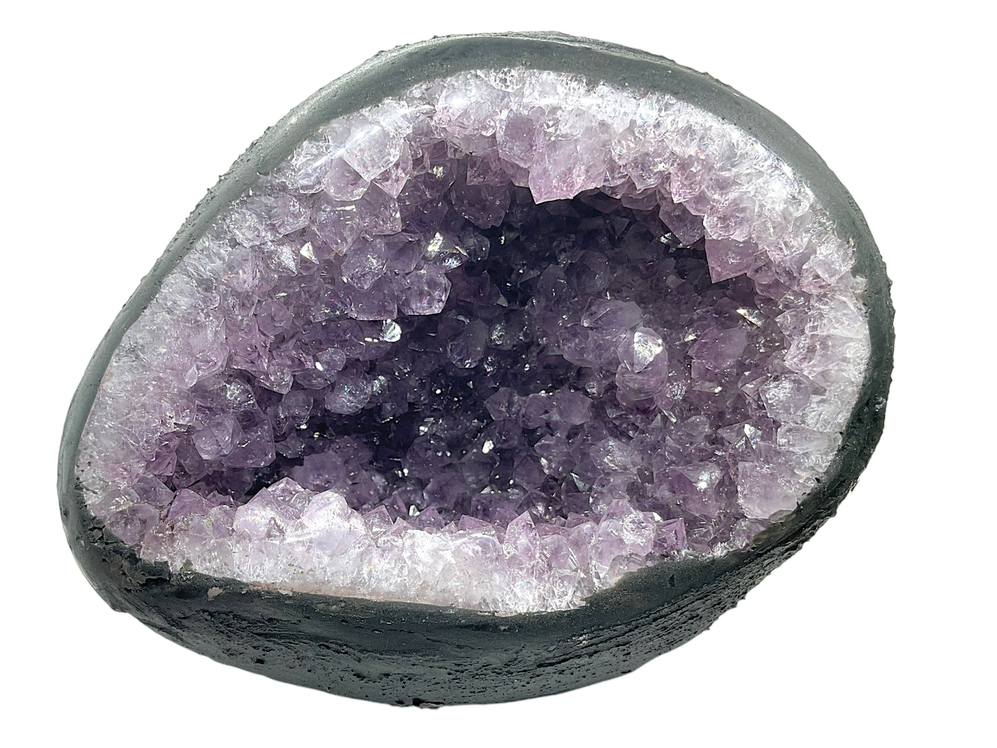 Amethyst Druse Minidruse mit phantastischen Kristallen I 1,54 KG I 13x11x11 cm I Blickfang I Unikat-Masterpiece 1622 I Brasilien