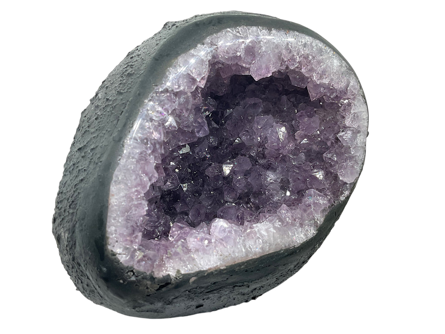 Amethyst Druse Minidruse mit phantastischen Kristallen I 1,54 KG I 13x11x11 cm I Blickfang I Unikat-Masterpiece 1622 I Brasilien