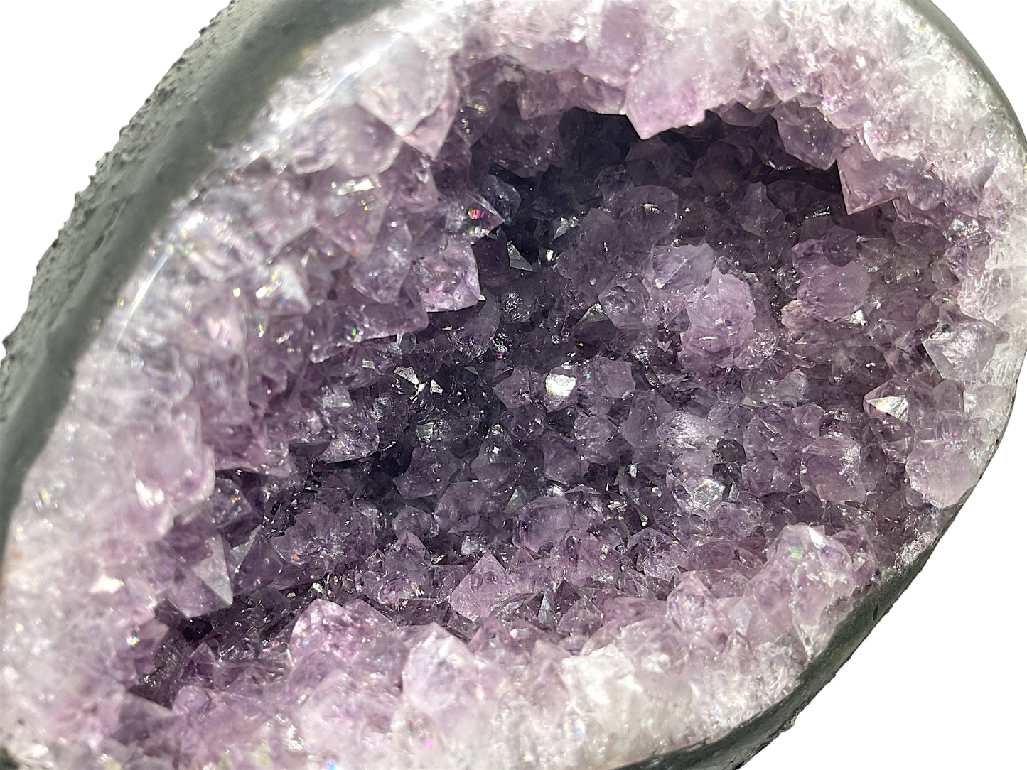 Amethyst Druse Minidruse mit phantastischen Kristallen I 1,54 KG I 13x11x11 cm I Blickfang I Unikat-Masterpiece 1622 I Brasilien