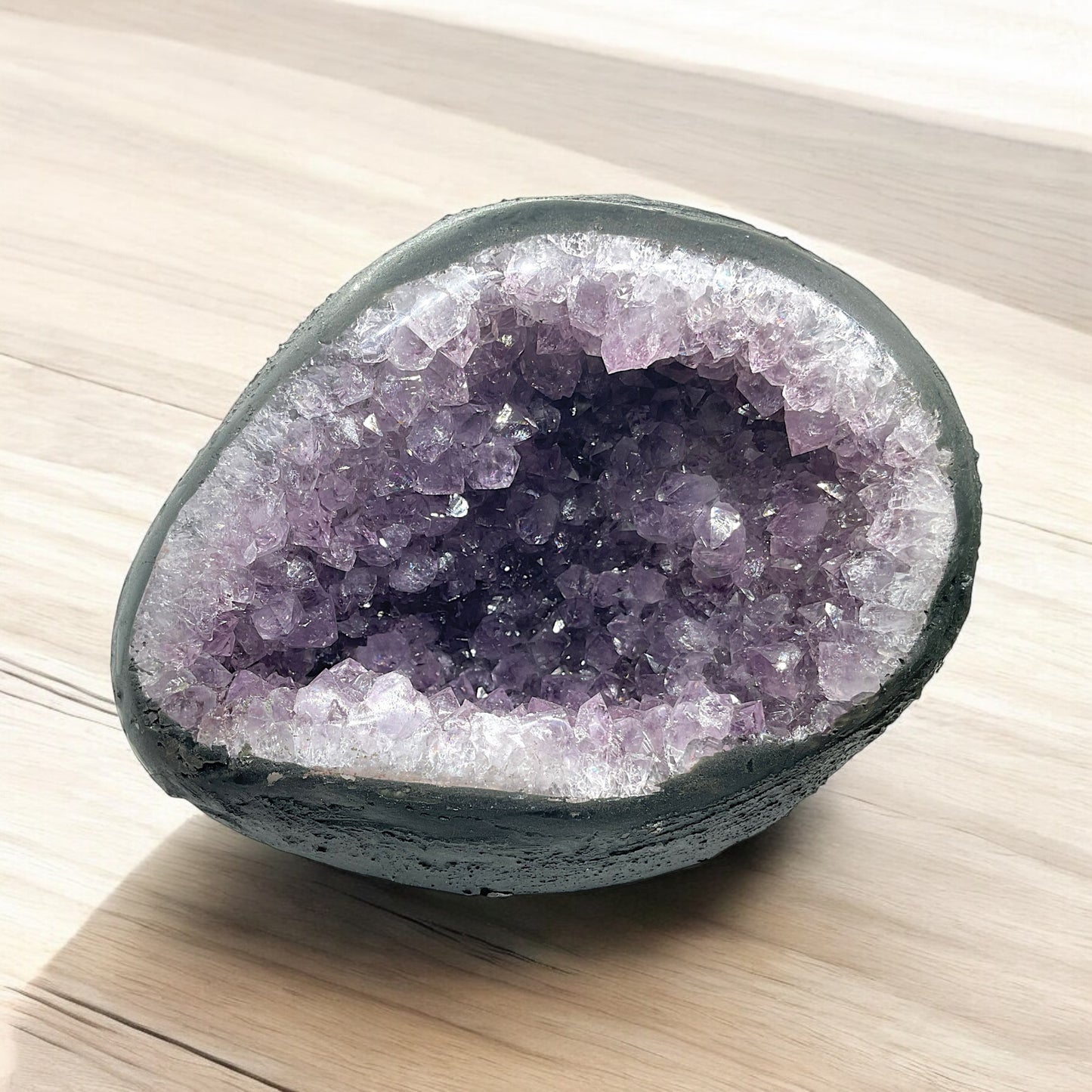 Amethyst Druse Minidruse mit phantastischen Kristallen I 1,54 KG I 13x11x11 cm I Blickfang I Unikat-Masterpiece 1622 I Brasilien