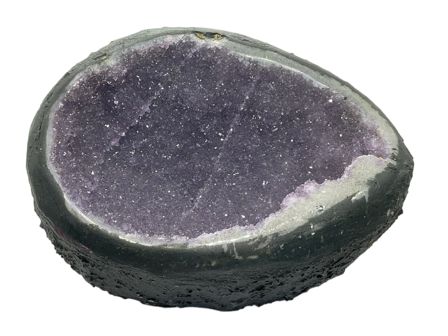 Amethyst Druse Minidruse mit phantastischen Kristallen I 0,69 KG I 11x9x8 cm I Blickfang I Unikat 1621 I Brasilien