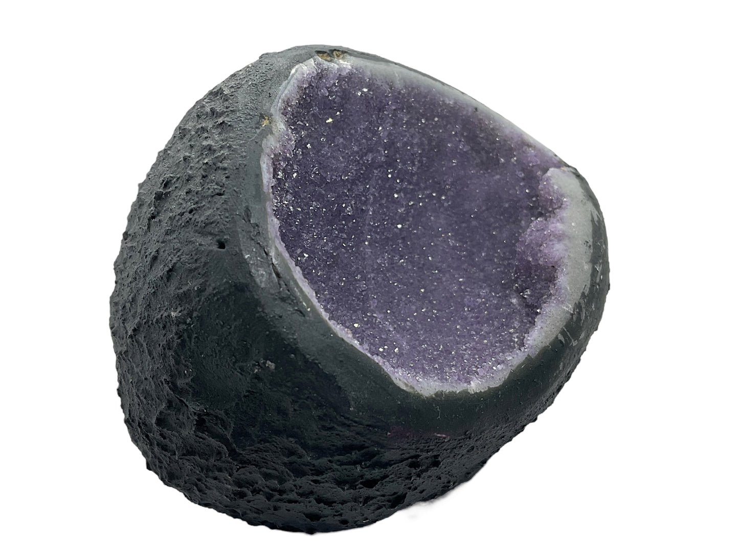 Amethyst Druse Minidruse mit phantastischen Kristallen I 0,69 KG I 11x9x8 cm I Blickfang I Unikat 1621 I Brasilien