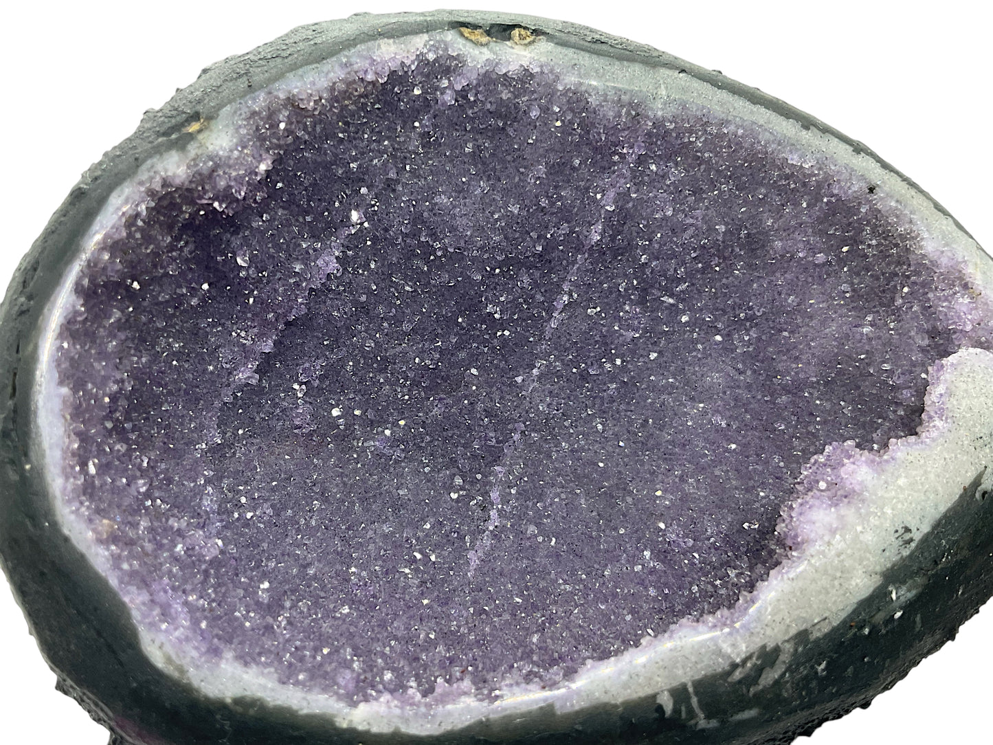 Amethyst Druse Minidruse mit phantastischen Kristallen I 0,69 KG I 11x9x8 cm I Blickfang I Unikat 1621 I Brasilien