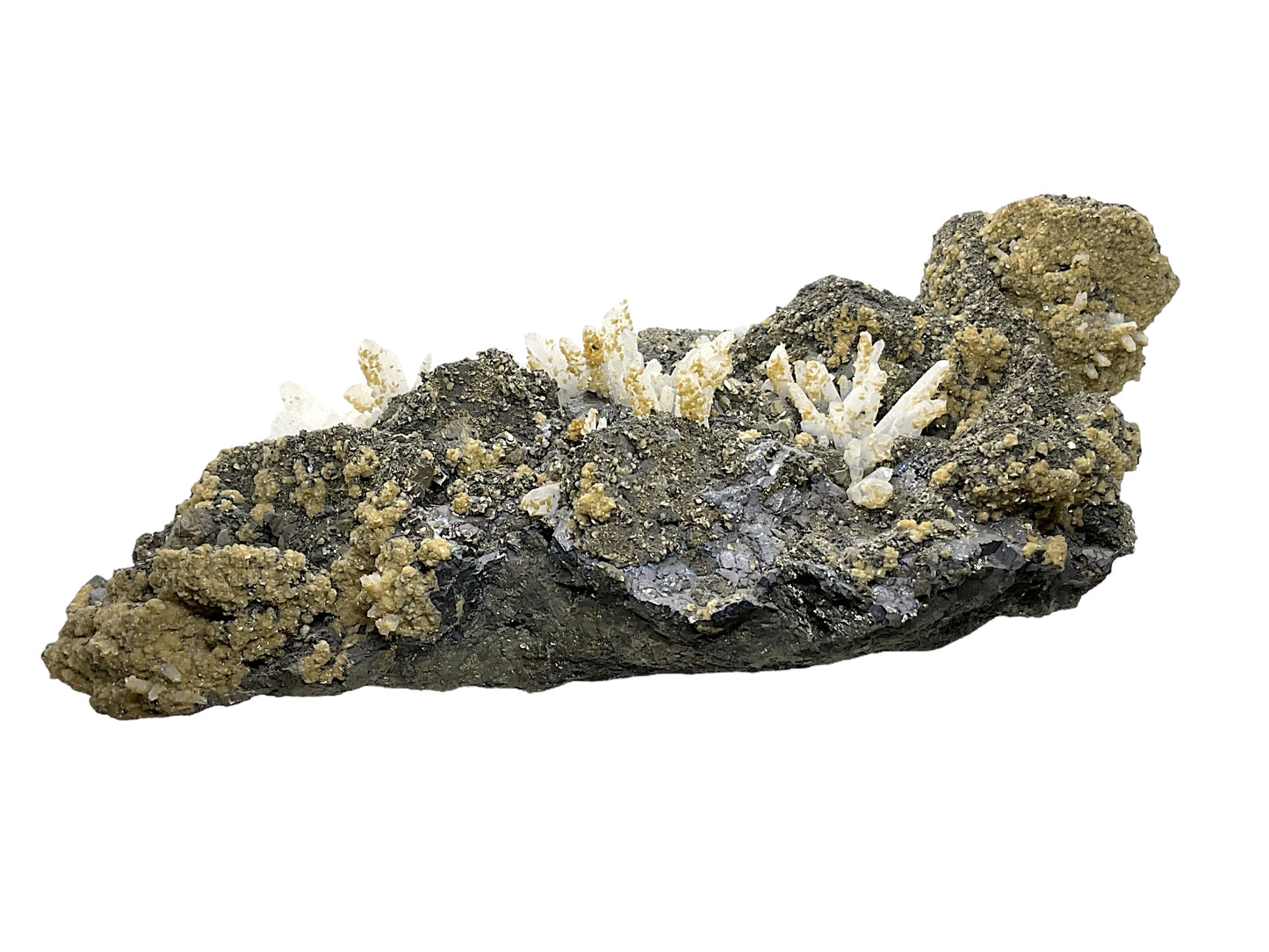 Pyrit Quarz Bleiblende Stufe I 1974gr. I 22x12x6cm I Sammlerstück I Unikat S3008 I Kosovo-Trepca