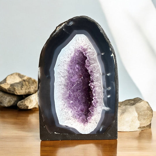 Amethyst Druse mit phantastischen Kristallen I 6,90 KG I 18x9x28cm I Blickfang I Sammlerstück I Unikat-Masterpiece 1472 I Brasilien