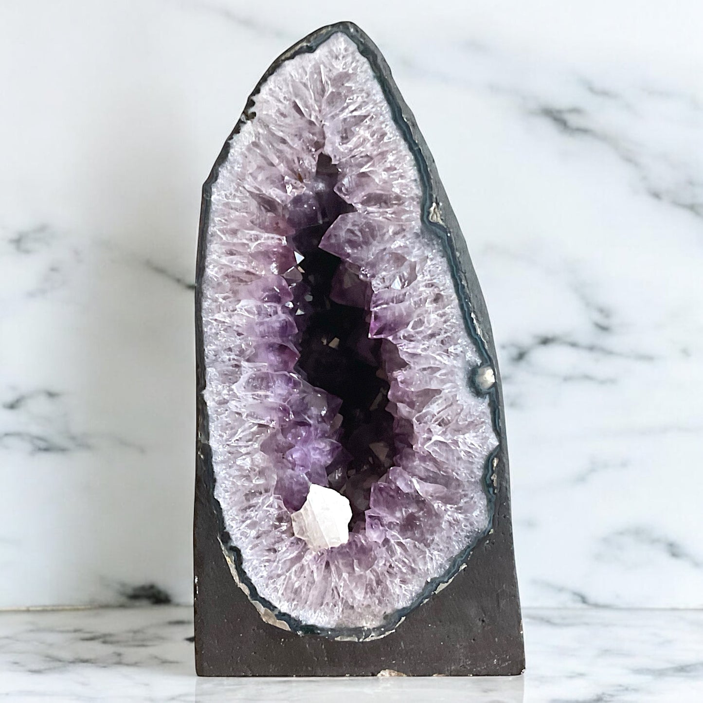 Amethyst Druse mit phantastischen Kristallen I 8,10 KG I 16x11x31cm I Blickfang I Unikat-Masterpiece 1480 I Brasilien