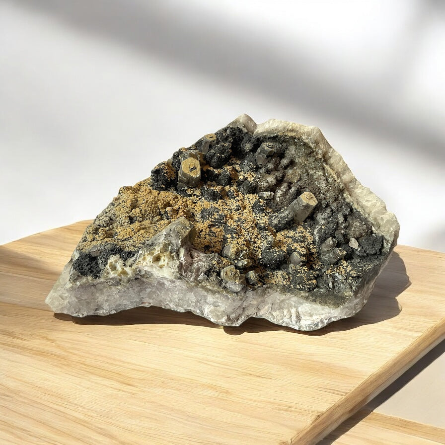 XXL Calcit Kanonenspat Kristall I 4350gr. I 28x21x9cm I Sammlerstück I Unikat-Masterpiece S3029 I Idar-Oberstein