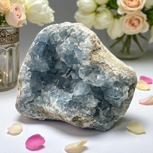 XL Coelestin Kristall | Unikat-Masterpiece 1442 | 1797 Gramm | 12x9x11 cm I Top Qualität I Sammlerstück I Madagaskar