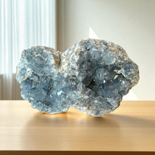 XXL Coelestin Kristall | Unikat-Masterpiece 1641 | 5850 Gramm | 23x15x10 cm I Sammlerstück I Top Qualität I Sammlerstück I Madagaskar