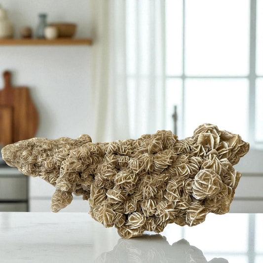 XXL Wüstenrose - Sandrose | Unikat-Masterpiece 1640 | 3050 Gramm | 32x17x12 cm I Top Qualität I Mexiko