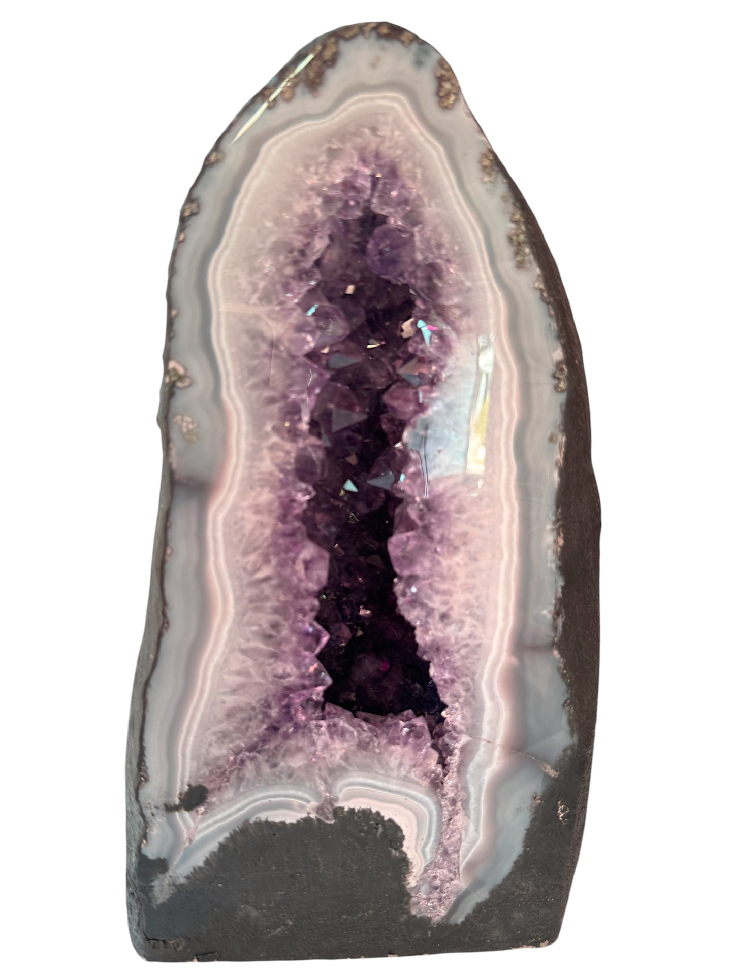 Amethyst Druse mit phantastischen Kristallen I 8,7 KG I 18x30x12 cm I Blickfang I Unikat-Masterpiece 1643 I Brasilien