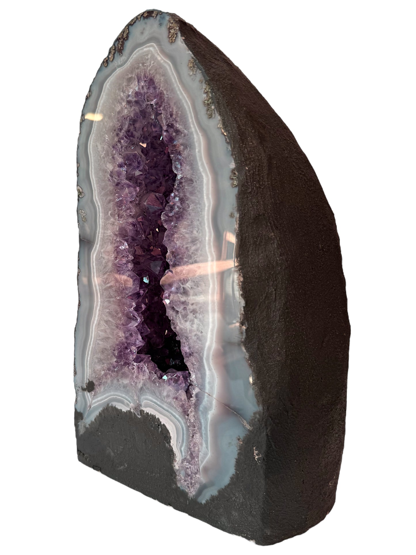 Amethyst Druse mit phantastischen Kristallen I 8,7 KG I 18x30x12 cm I Blickfang I Unikat-Masterpiece 1643 I Brasilien