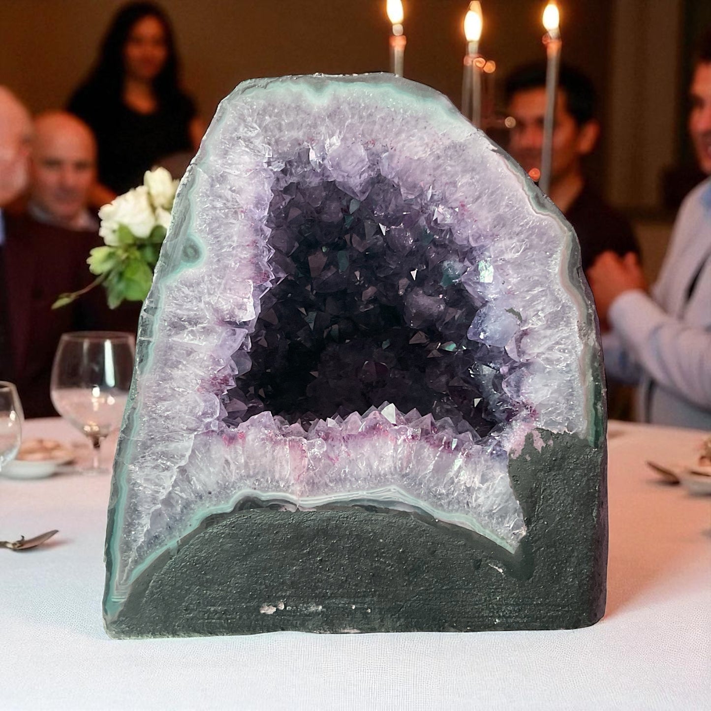 Amethyst Druse mit ausgeprägter Grotte I 7,15 KG I 17x15x20cm I Blickfang I Unikat 1477  I Brasilien