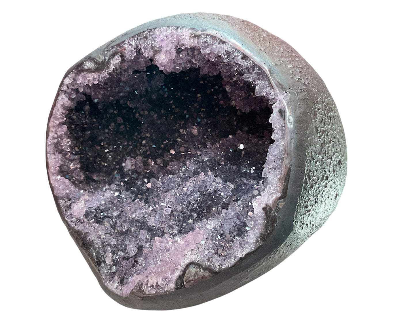 Amethyst Druse mit phantastischen Kristallen I 5,55 KG I 21x19x16 cm I Blickfang I Unikat-Masterpiece 1475 I Brasilien