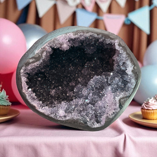 Amethyst Druse mit phantastischen Kristallen I 5,55 KG I 21x19x16 cm I Blickfang I Unikat-Masterpiece 1475 I Brasilien