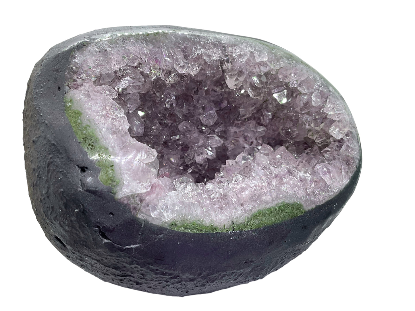 Amethyst Druse Minidruse mit phantastischen Kristallen I 1,04 KG I 12x9x9 cm I Blickfang I Unikat-Masterpiece 1629 I Brasilien