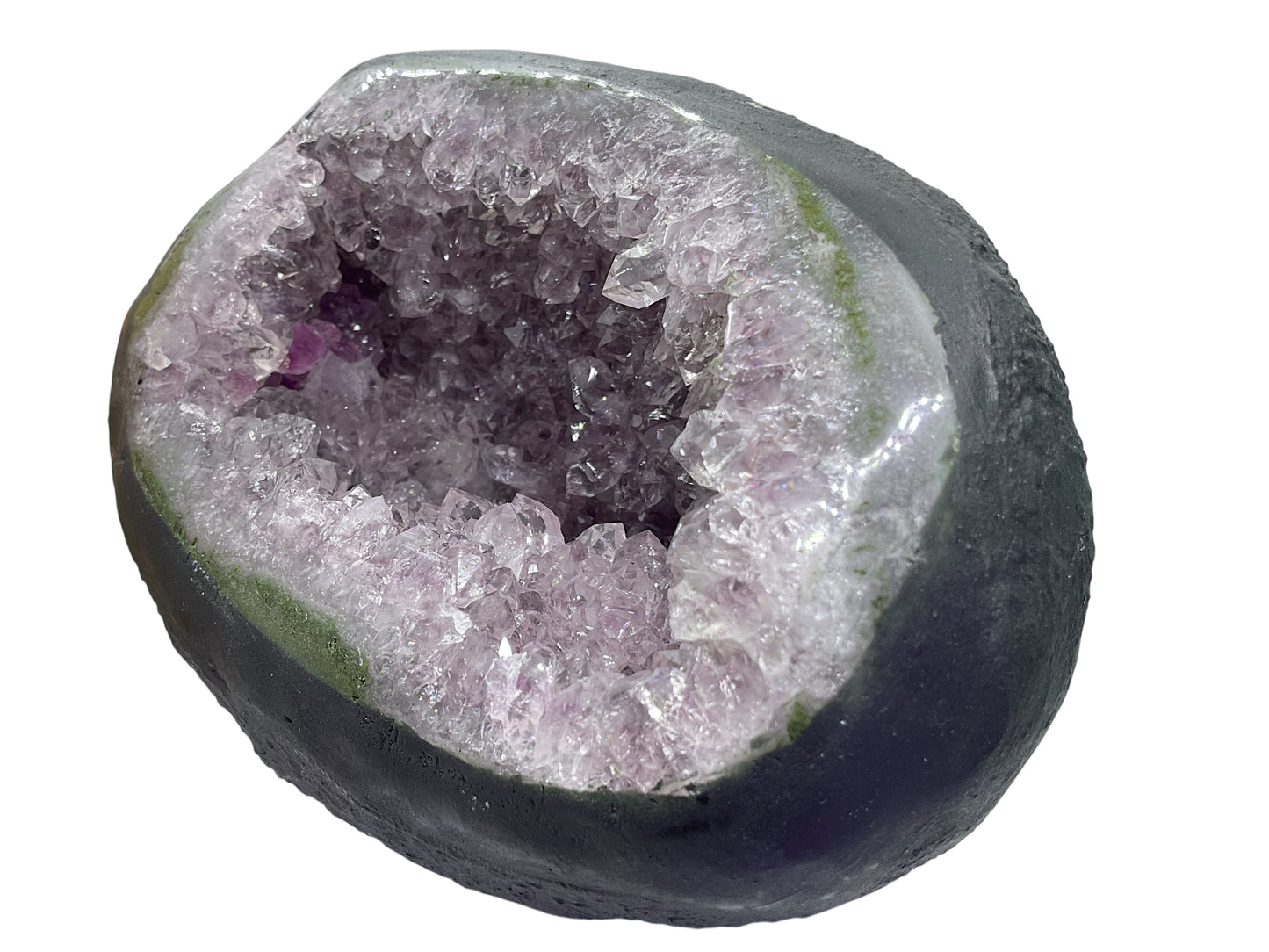 Amethyst Druse Minidruse mit phantastischen Kristallen I 1,04 KG I 12x9x9 cm I Blickfang I Unikat-Masterpiece 1629 I Brasilien