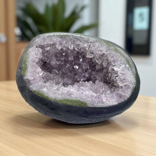 Amethyst Druse Minidruse mit phantastischen Kristallen I 1,04 KG I 12x9x9 cm I Blickfang I Unikat-Masterpiece 1629 I Brasilien