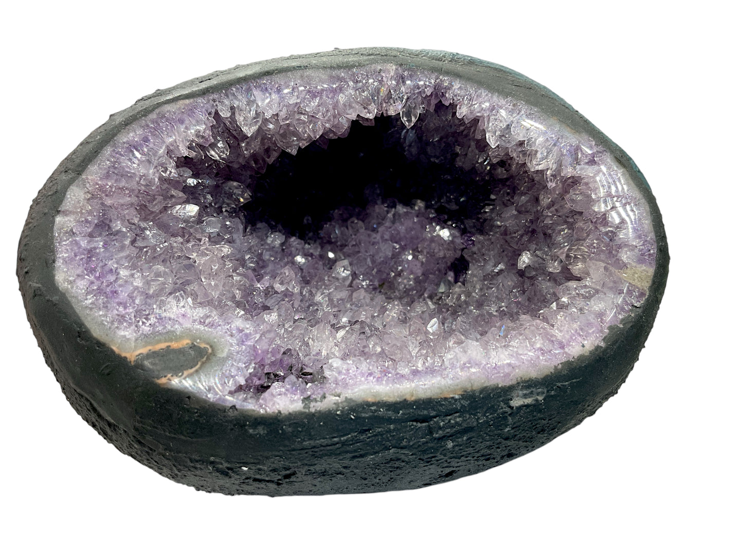 Amethyst Druse Minidruse mit phantastischen Kristallen I 1,13 KG I 13x11x10 cm I Blickfang I Unikat-Masterpiece 1619 I Brasilien