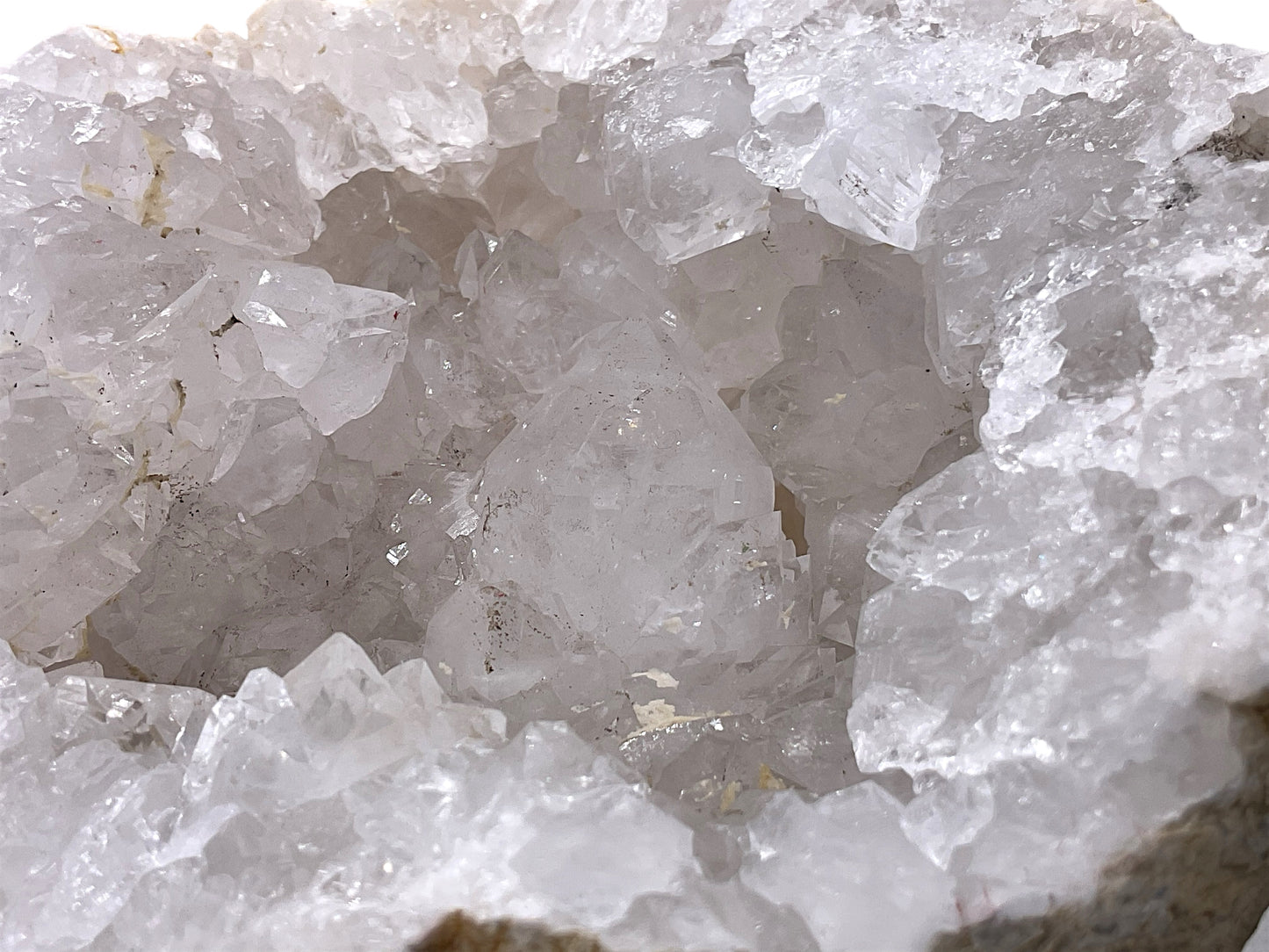 Geode offen I Druse I Glücksgeode mit phantastischen Kristallen I 900 gr. I 11x10x8 cm I Blickfang I Unikat-Masterpiece 1649 I Marokko