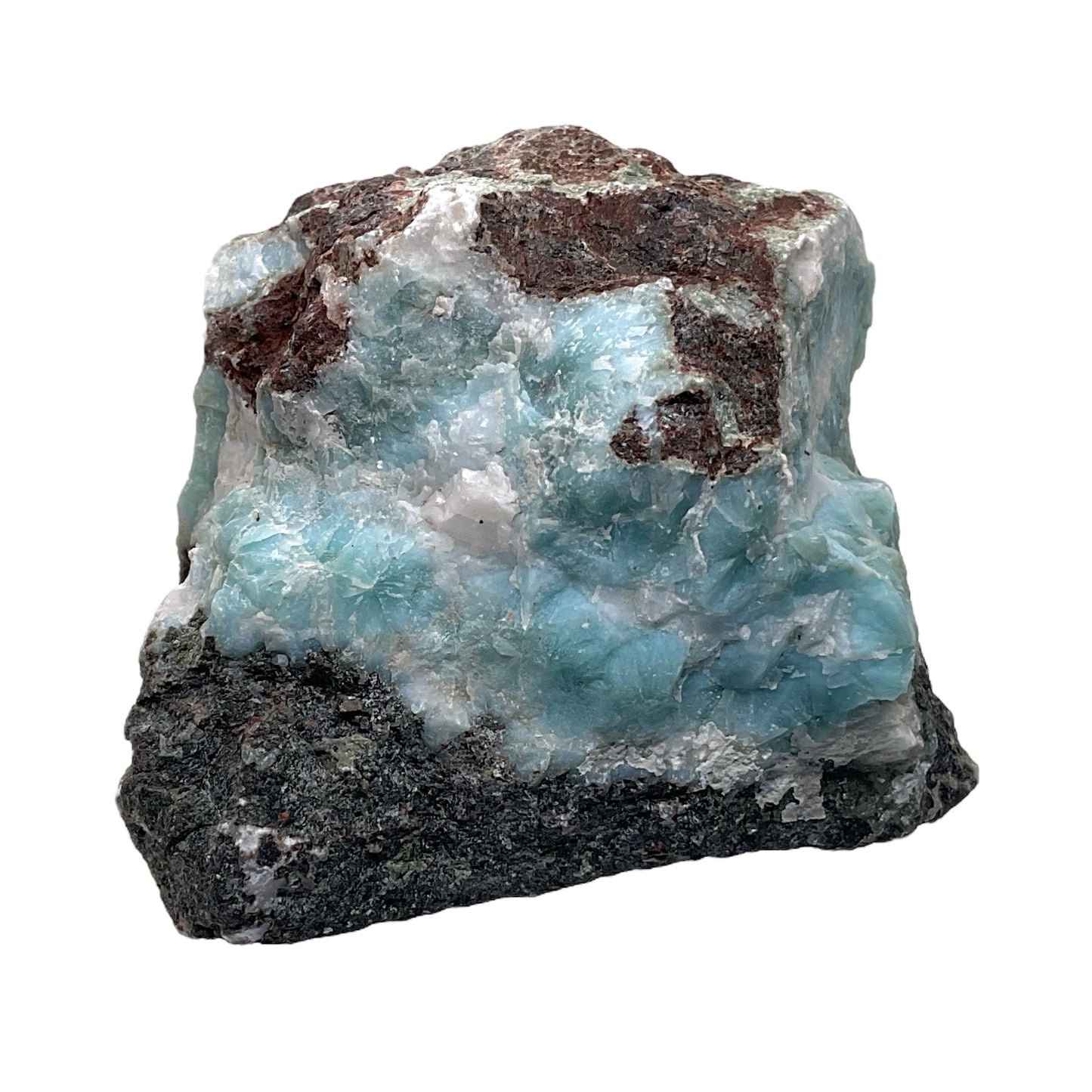 Prächtiger und sehr seltener Larimar Rohstein - Unikat-Masterpiece 1566 - 60x50x40mm - 156gr. - Dominikanische Republik