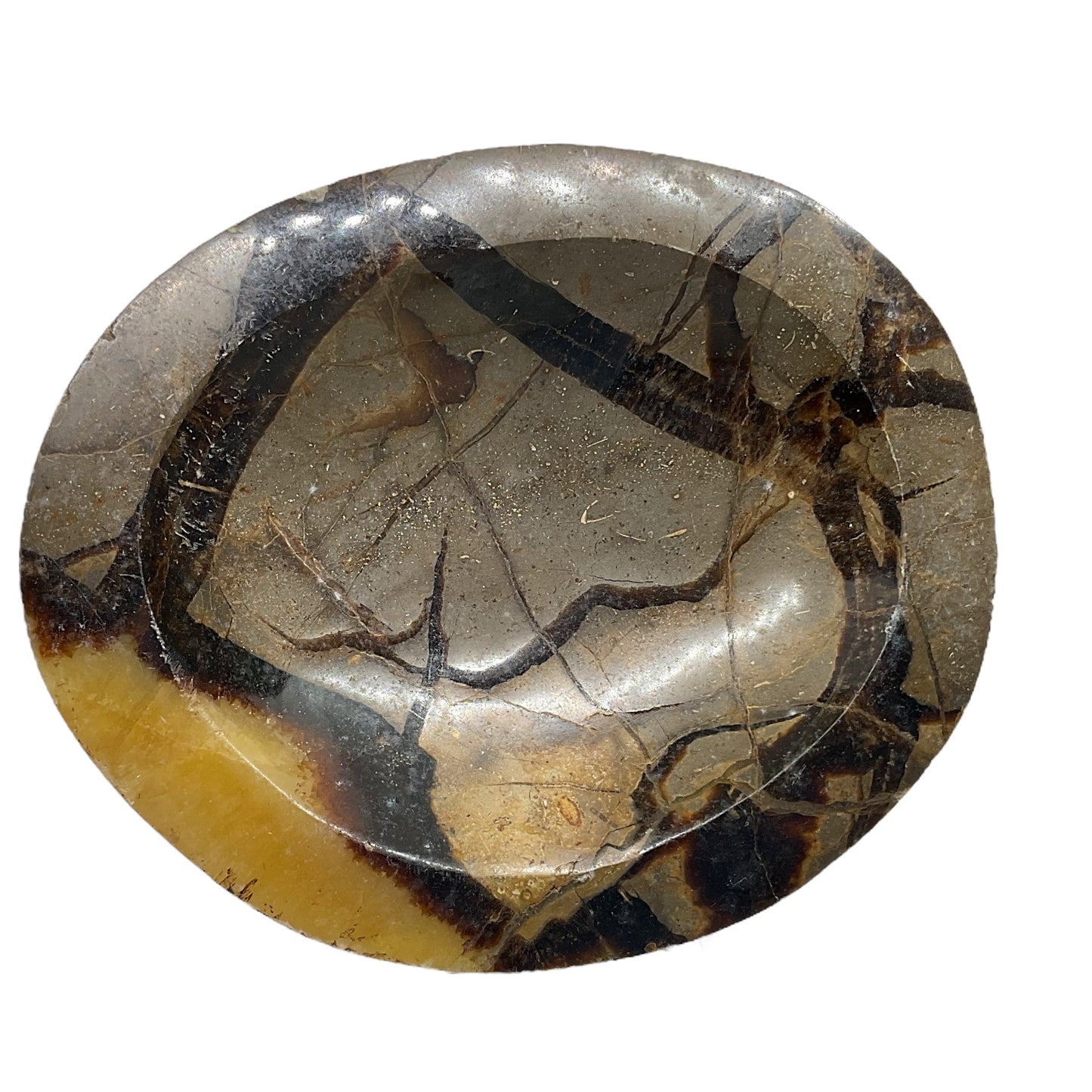 Septarien Schale I Schmuckschale I 729 Gramm I 11,5x9,5x3,5cm I Dragonbowl I Mystisch I Edelsteinschale I Unikat-Masterpiece 1650 I Madagaskar